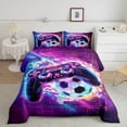thumbnail image 2 of Castle Fairy Gradient Gamer Full Size Comforter Sets,Soccer Football Bedding Sets, 2 of 8