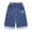 Dark Blue, variant on Girls Bunny Embroidered Denim Capri Pants, Lace Trim Wide Leg Casual Shorts for Toddlers Dark Blue 90