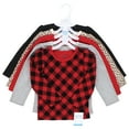 thumbnail image 2 of Hudson Baby Girls Thermal Long Sleeve Tees 5pk, Buffalo Plaid Leopard, 6-12 Months, 2 of 7
