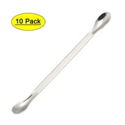 Uxcell 160mm Double Head Stainless Steel Micro Lab Sampling Spoon 5 Pack