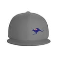 thumbnail image 3 of DouZhe Flat Brim Cap Snapback Hat, Kangaroo Australia Flag Prints Adjustable Gray Adult Baseball Cap, 3 of 6