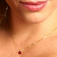 thumbnail image 4 of 0.5 ct Brilliant Round Cut Solitaire Simulated Ruby 18K Yellow Gold Pendant with 16" Chain, 4 of 4