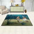 thumbnail image 2 of GZHJMY Mermaid Non Slip Area Rug for Living Dinning Room Bedroom Kitchen, 3' x 5'(39 x 60 Inches / 100 x 150 cm), Mermaid Turtle Nursery Rug Floor Carpet Yoga Mat, 2 of 6