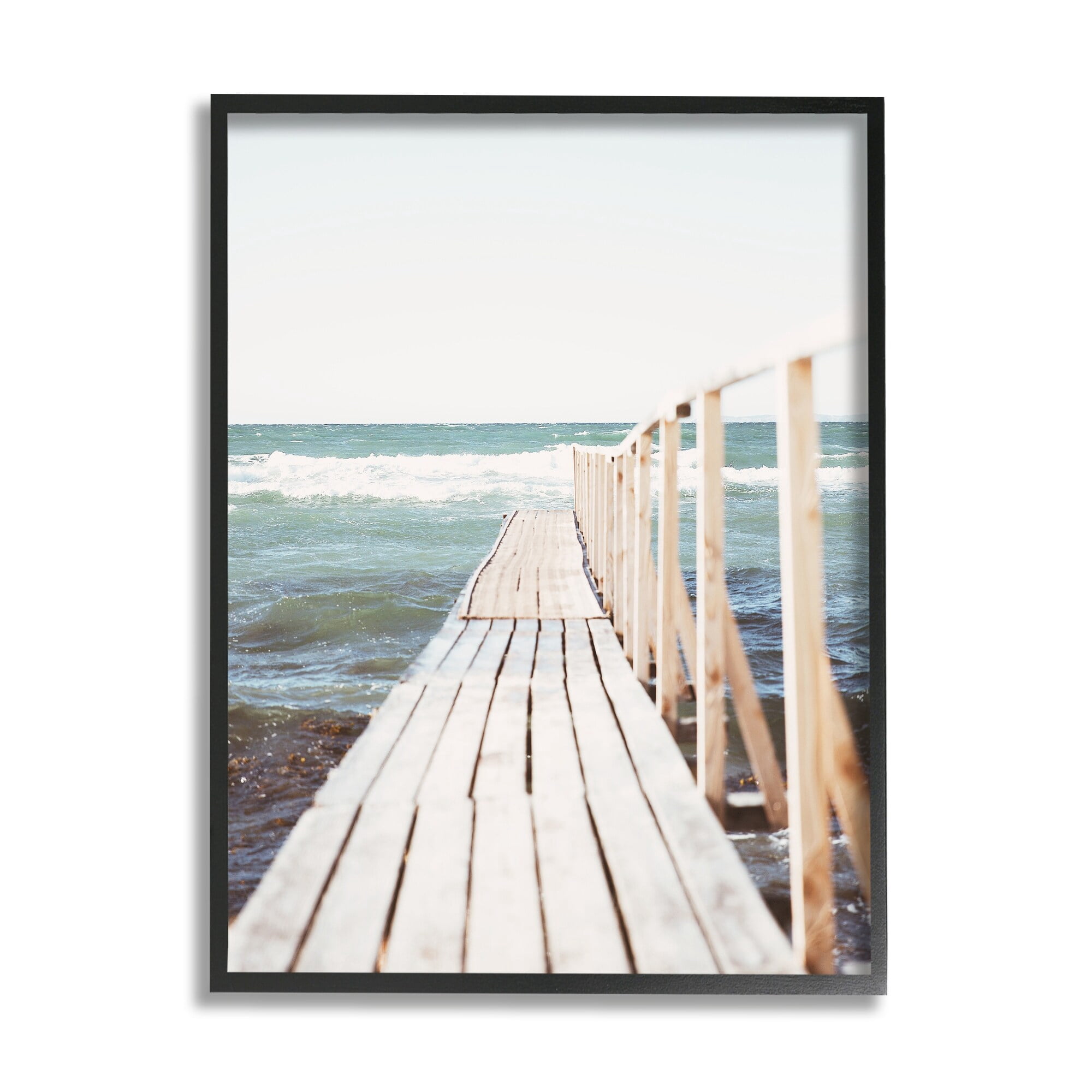 Stupell Industries Waterfront Beach Dock Private Pier Coastal Photography, 24 x 30, Design by Leah Straatsma