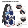 thumbnail image 4 of ZICANCN Crossbody Sling Bags for Women Men,Pride Red White Blue Stars Stripes Casual Shoulder Backpacks for Hiking Daypacks, 4 of 9