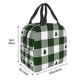 thumbnail image 3 of Balery Green White Lumberjack Plaid Bolsa de Almuerzo Aislada – Caja de Almuerzo con Papel de Aluminio Grueso, Mantiene la Comida Fresca por 4 Horas, 3 of 8