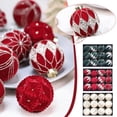 thumbnail image 2 of 12 bolas navideñas de 8 cm para decorar el árbol de Navidad, adornos navideños rojos, adornos navideños 2024, 2 of 5