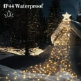 thumbnail image 6 of 12ft Christmas Tree Decor Star Fairy String Light Waterfall Garden Light 8 Modes, 6 of 7