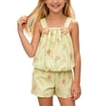 thumbnail image 2 of WRKEKC Girls Summer Outfits Floral Print Round Neck Sleeveless Cami Top and Blouson Shorts Set for 0-10 Years, 2 of 9