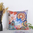 thumbnail image 2 of Boho Floral Throw Pillow Covers Set of 2 Colorful Bohemian Flower Decorative Cushions Pillowcase for Bedroom Sofa Home Decor, 18x18 Inch, Short Plush (Boho Floral 1), 2 of 6