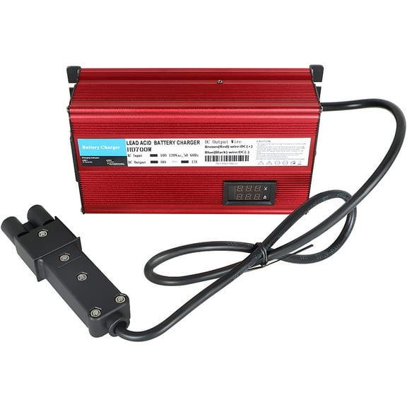 LABLT 48 Volt 12Amp Golf Cart Battery Charger with Barrel 2 Pin Style Plug Replacement for Yamaha G19-G22 48V