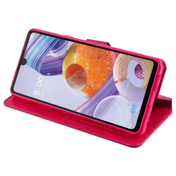 LG K51 Phone Case Premium Leather Flip Wallet Case Stand Pouch