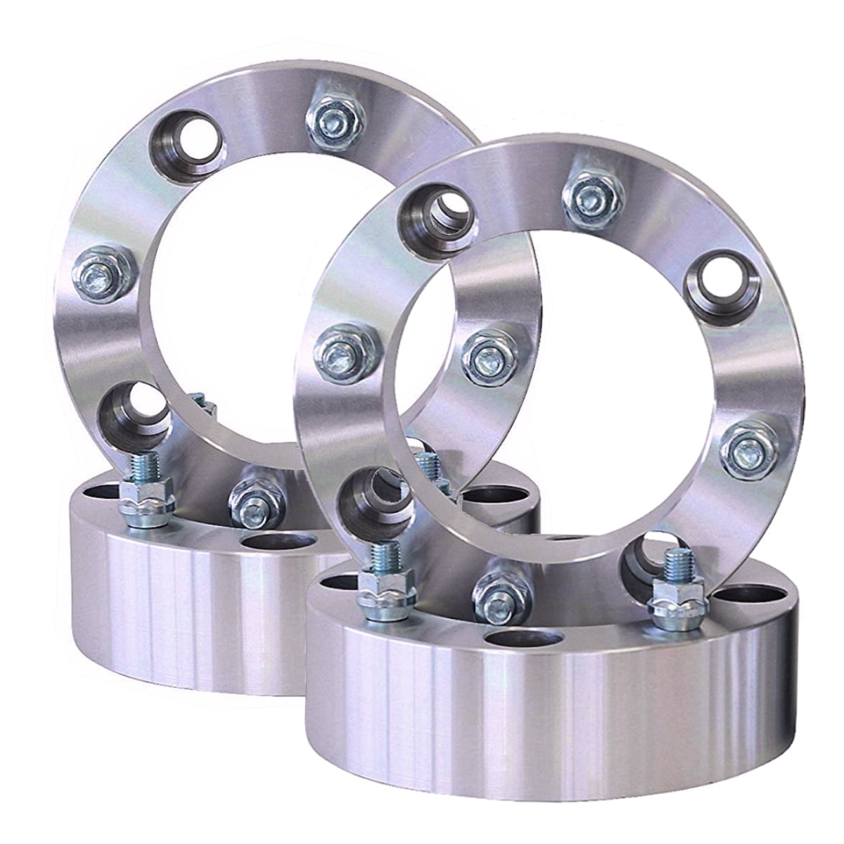 3/8x24 Studs, Cone Seat Nuts | 4/156 Silver V3 50mm See Description for Year/Model Compatible with various Polaris & Kawasaki ATVs UTVs Pack of 4 2 Thick 4x156 Wheel Spacers RockTrix 