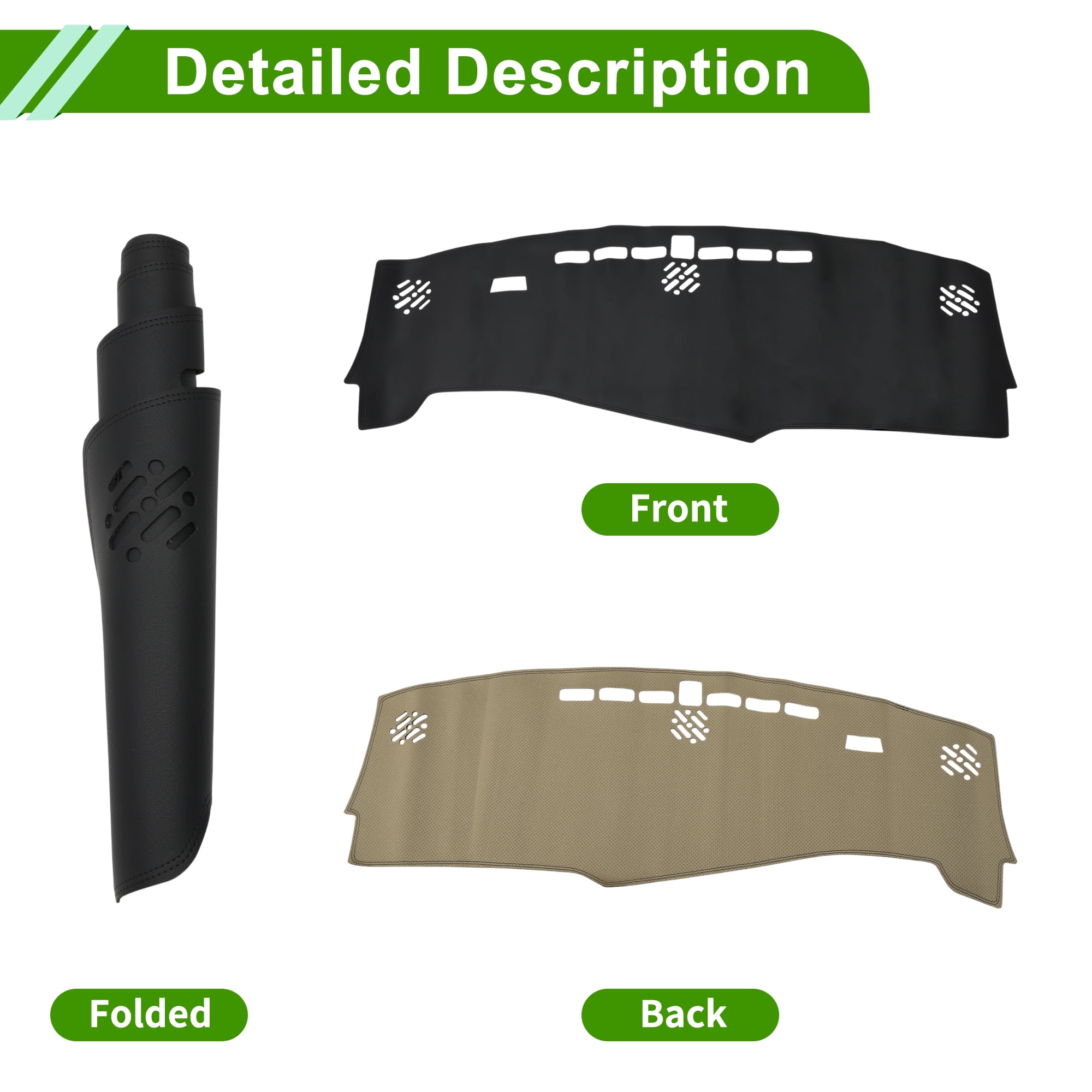 Unique Bargains Dashboard Cover for Chevrolet Equinox 2025-2026 Dash Cover Mat Carpet Center Console Dash Cover Mat Car Interior Faux Leather Black 1 Pcs