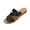 Womens Casual Shoes # Blue, variant on Womens Casual Shoes Open Toe Flat Slide Sandals Triple Asymmetrical Thin Straps Single Metallic Square Buckle Detail Slip On Everyday Walking Footwear