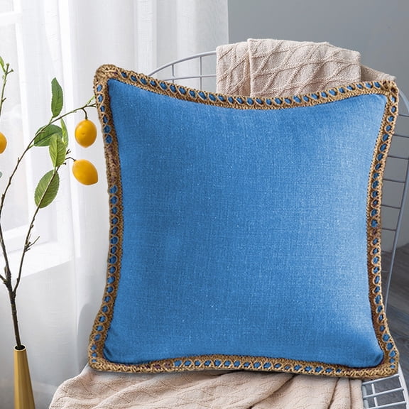 Dianli Home Decor Pillow Covers 18*18in Linen Trimmed Solid Color Plain Cushion Cases for Sofa Living Room Bed Multi-Purpose Decorative Throw Pillow Slipcovers Trending Picks Under Budget