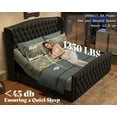 thumbnail image 4 of Amerlife King Size Bed Frame with 51" Velvet Upholstered Headboard, Adjustable Dual Motor, Black, 4 of 9
