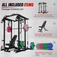 thumbnail image 2 of Mitonos Multi-Function Smith Power Cage, 2000 LBS Heavy Duty Squat Rack with Dual Cable Crossover System, All-in-One Home Gym Strength Training Frame with Fitness Accessories, 2 of 9