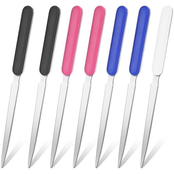 7 Pack Letter Opener Set, 7.5 Inch Stainless Steel Envelope Slitter, Efficient Mail Opener Tool Ideal for