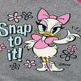 thumbnail image 3 of Disney - Daisy Duck - Snap To It - Toddler & Youth Girls Raglan Graphic T-Shirt, 3 of 5