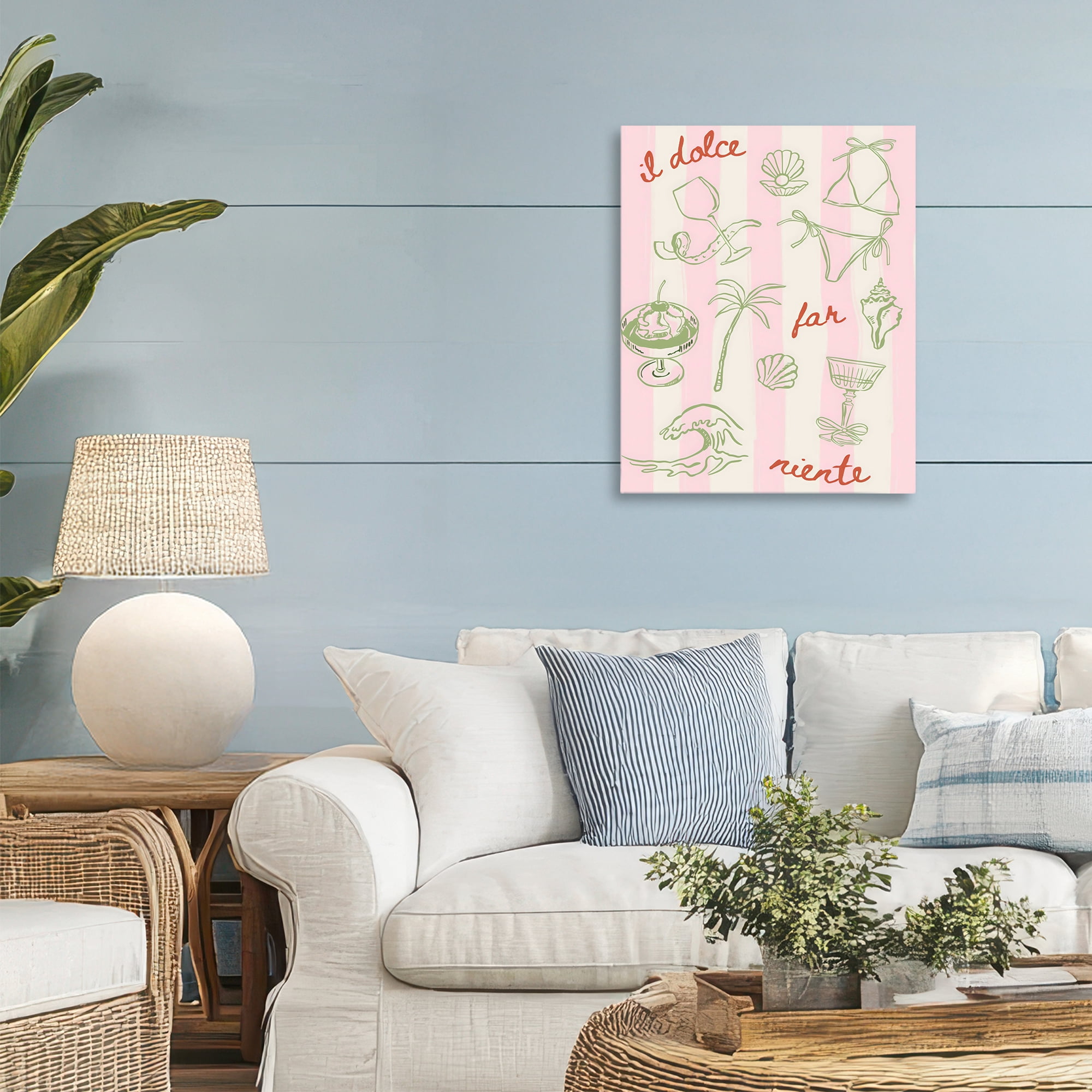 Stupell Industries Il Dolce Far Niente Beach Saying Canvas Wall Art, design by The Prints Vibe