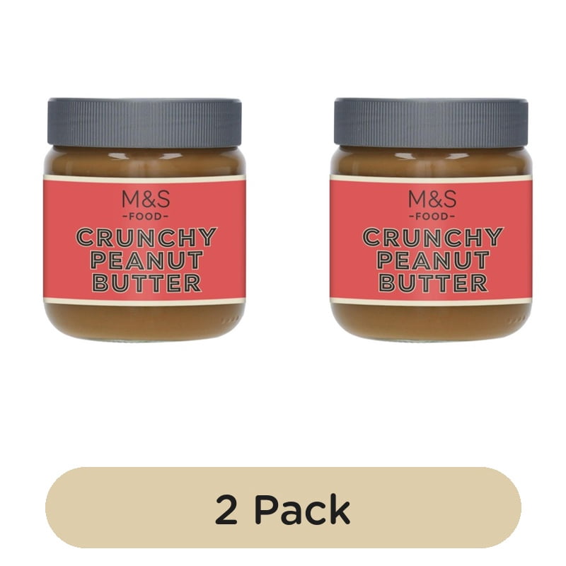 M&S Crunchy Peanut Butter 340g, British Import (Pack of 2)