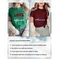 thumbnail image 6 of Anbech LOVE Printed T-Shirt for Women Casual Valentine's Day Graphic LOVE Is All You Need Junior Girls Short Sleeve Tee Tops with Crew Neck, 6 of 10
