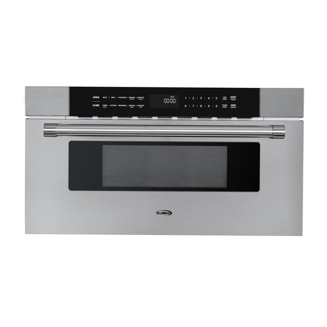Cajón para microondas KoolMore KM-MD30-SS, capacidad en acero inoxidable, 30 pulgadas/1,2 pies cúbicos. pies, plata