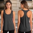 thumbnail image 2 of OIUUAK Women's Racerback Tank Tops, Loose Fit Athletic Workout Shirts Lightweight Breathable Summer Running Yoga Tops for Women Sleeveless, Black, 2 of 7