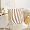 thumbnail image 3 of Decorative Throw Pillow Covers Set of 2 Coffee Pillow Covers 18x18 inch Throw Pillow Cases Linen Square Pillow Case,Farmhouse Outdoor Modern Striped Pillow Covers for Couch Sofa Living Room, 3 of 6
