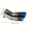 thumbnail image 4 of Tubo de escape Universal de acero inoxidable para coche, suministros de modificación de tubo de escape, doble Garganta de cola azul a la parrilla, uno a dos, 4 of 5