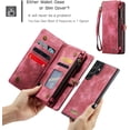 thumbnail image 4 of Samsung Galaxy S23 Ultra Wallet Case,Zipper Folio Leather Case Wallet with Card Holder Strap Wristlet Detachable Magnetic Protective Back Case for Samsung Galaxy S23 Ultra 5G 6.8 Inch, 4 of 6