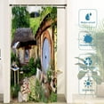 thumbnail image 3 of Green Rural New Zealand Decor Shower Curtain, Bathroom Decor Polyester Fiber Plastic Rings Quick-Drying Waterproof for Bathtubs/Bathroom, 72x36 inches, 3 of 6