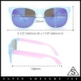 thumbnail image 2 of (2-Pack) Photochromic Color Changing Frame Matte Sport Horn Rim Sunglasses 1 Blue 1 Peach, 2 of 2