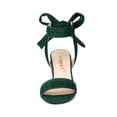thumbnail image 2 of BLISSFUL STEP Women's Shoes Slingback Back Ankle Open Toe Tie Block Heels Sandals Green 5.5, 2 of 8