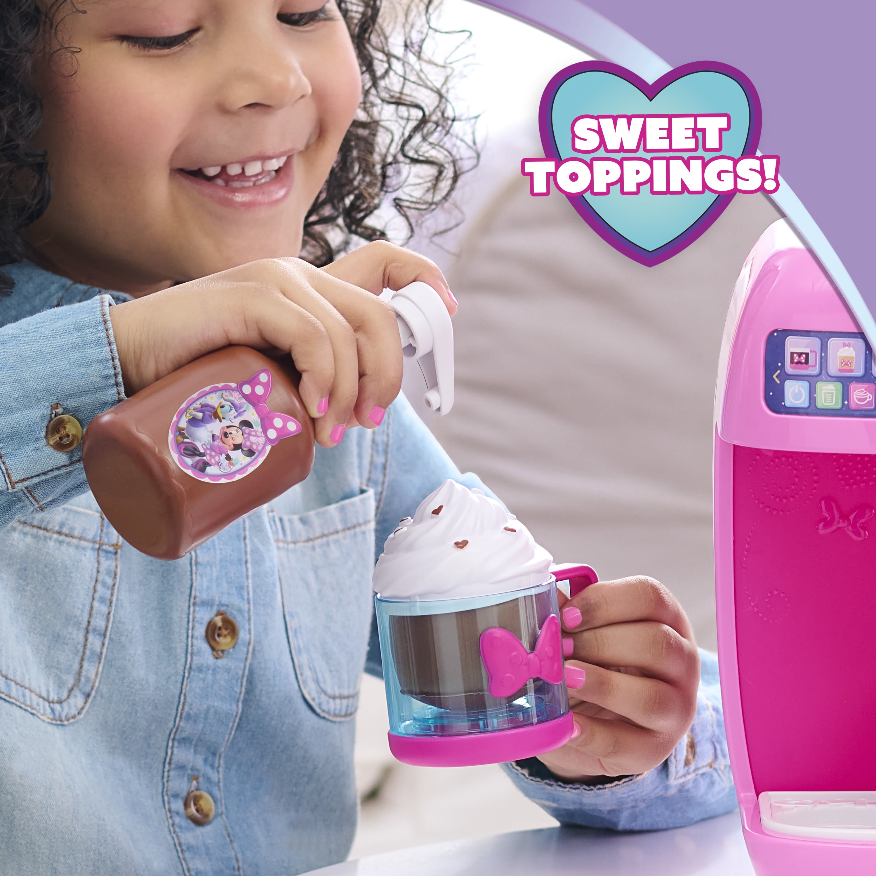 Disney Jr. Minnie Mouse Rise & Shine Bowrista Set, 25 cm Play Espresso Machine, Ages 3 and Up, DISNEY MINNE BOWRISTA SET