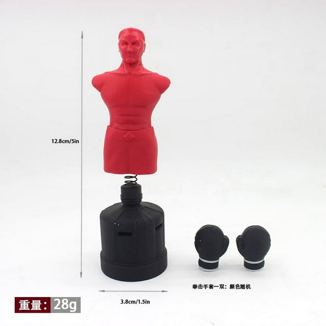 Miangastore 1set Scale Miniature Punching Bag And Gloves Realistic For Adults For Collection And Display