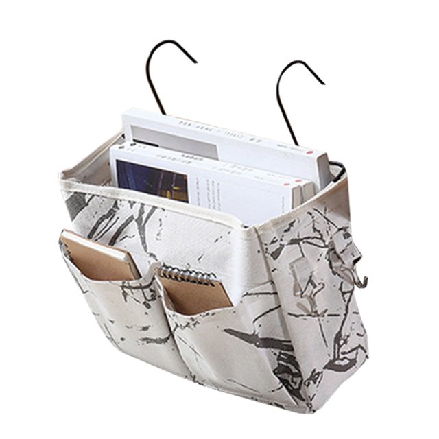 CAROOTU Bedside Storage Caddy Convenience Hanging Organizer Bag Multiple Pockets Bag for