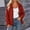 Red plus size zip up hoodie a1, variant on thefmos Women Plus Size Fall Winter Long Sleeve Zip Up Hoodie Jackets Collared Warm Solid Casual Outwear Coats with Pockets Fashion Coat, Gray 4XL
