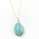 thumbnail image 1 of Zhuge Collar con colgante de árbol de la vida, accesorios para collares para hombres y mujeres, hecho a mano, collar con colgante de gota de agua de árbol de la vida envuelto en oro (azul claro), 1 of 5