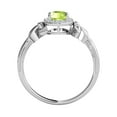 thumbnail image 2 of AoneJewelry Oval Shape Peridot and Diamond Ring In 10K Solid Rose, White & Yellow Gold, 2 of 5