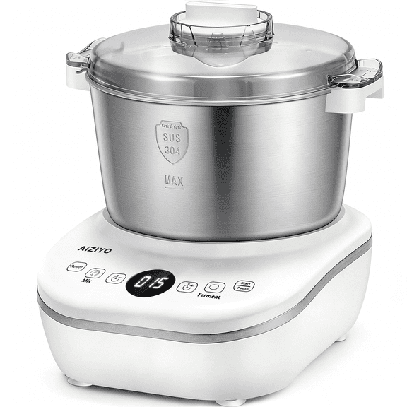 AIZIYO DoughChief, 5.3QT Dough Mixer, Dough Maker with Ferment Function, 304 Stainless Steel Bowl, Removeable lid, Touch Panel Control, Electric Dough Proofing Box for Pizza & Bread
