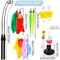 thumbnail image 2 of Cat Wand Toys, Suction Cup Dual-Wand Base Interactive Kitten Toy with 7pcs Feathers Plush Balls Worm Cat Teaser Toys Attachments for Indoor Cats Play Chase Exercise, 2 of 7