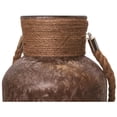 thumbnail image 2 of Northlight 12" Iced Winter Scene Christmas Pillar Candle Holder Lantern with Handle - Brown, 2 of 3