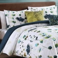 thumbnail image 4 of Bebejan Abstract Vines 5 Piece Comforter Set, Queen, Navy, 100% Cotton Sateen, Reversible, All Season, Cozy Comfort, 4 of 9