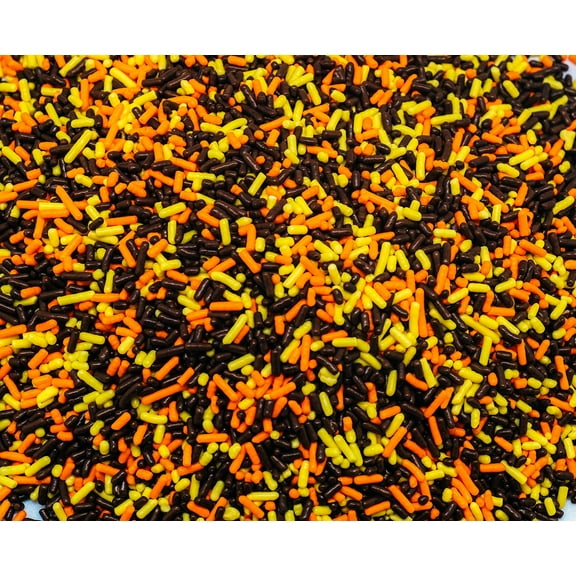 A Fall Medley- Fall Jimmies Edible Sprinkles Dessert Decorating Thanksgiving Fall Autumn Sprinkles For Topping Decoration Of Cake Cupcake and Cookies - 4 oz