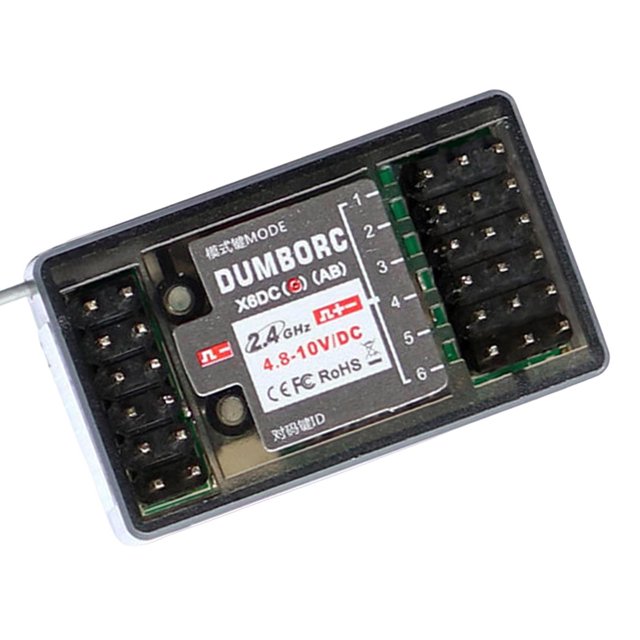Receptor de sistema RC Distancia de control de 400 m para X4 X5 X6 X6P Barco RC (X6DCG) Ndcxsfigh libre de BPA