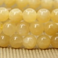 thumbnail image 3 of Natural Yellow Jade Gemstone 8mm Round Beads Stretch Bracelet 7" Unisex, 3 of 5