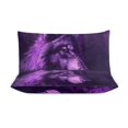 thumbnail image 3 of 3 Pcs Soft Bedding Set, Includes 1 Duvet Cover with Zipper And 2 Pillow,Shams Purple Wolf Full(79"×90"), 3 of 8