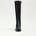 thumbnail image 3 of Sam Edelman Tamea Black Washed Leather Squared Toe Stacked Heel Western Boots (Black Washed Leather, 5), 3 of 6